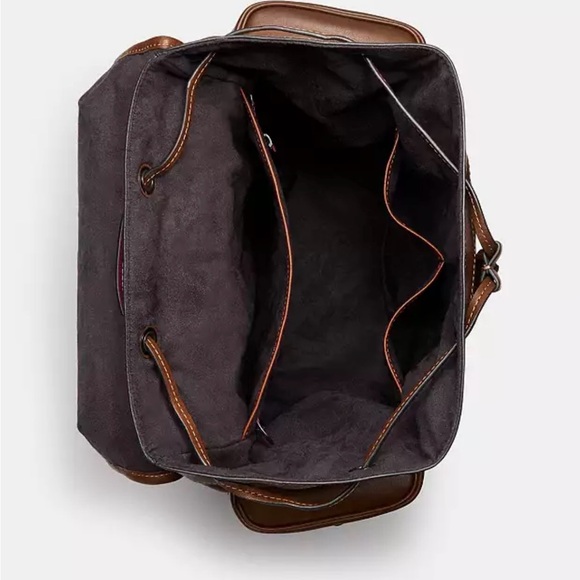 NWT Coach Hitch Backpack in Dark Saddle - Picture 6 of 8